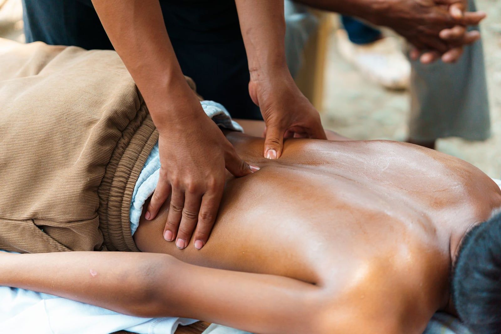 Massage outdoors